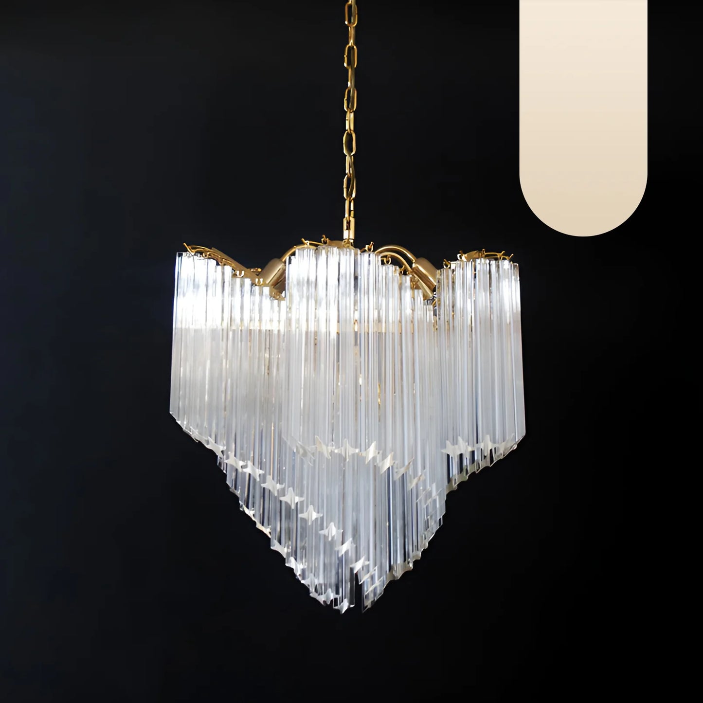 Murano Shaded Trasparent Prism Chandelier - Nuvé