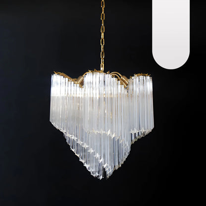 Murano Shaded Trasparent Prism Chandelier - Nuvé
