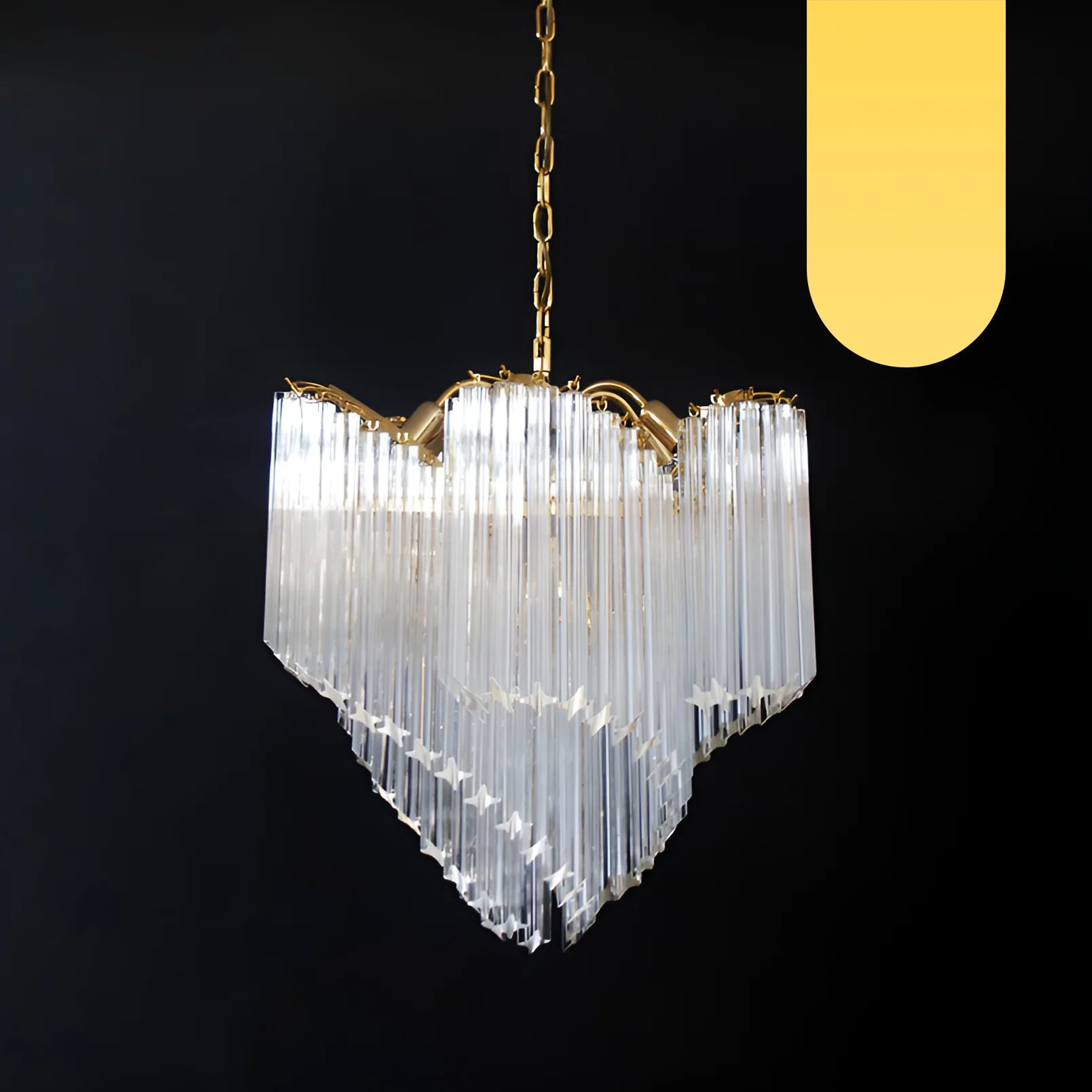 Murano Shaded Trasparent Prism Chandelier - Nuvé