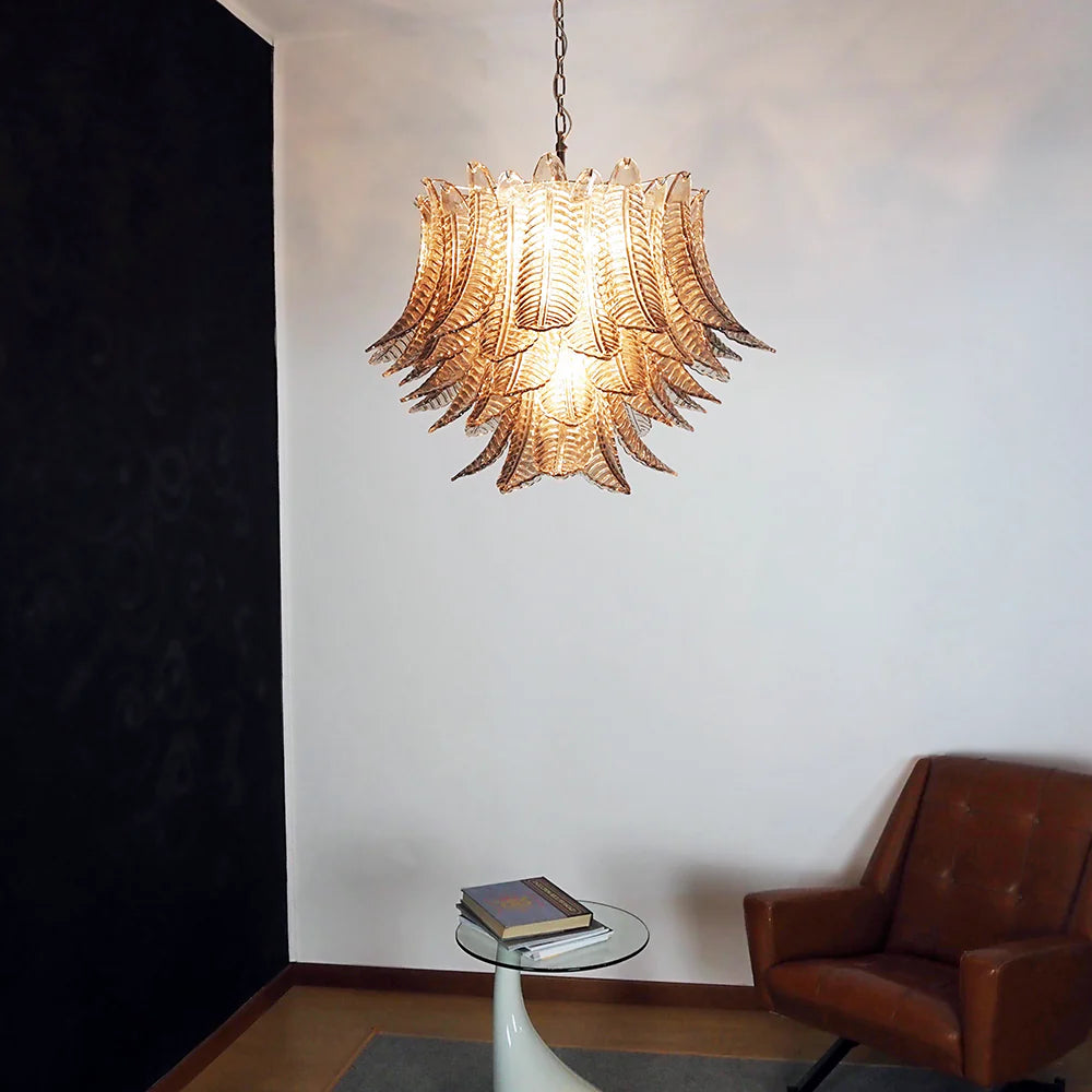 Murano Smoked Ferns Glass Chandelier - Nuvé