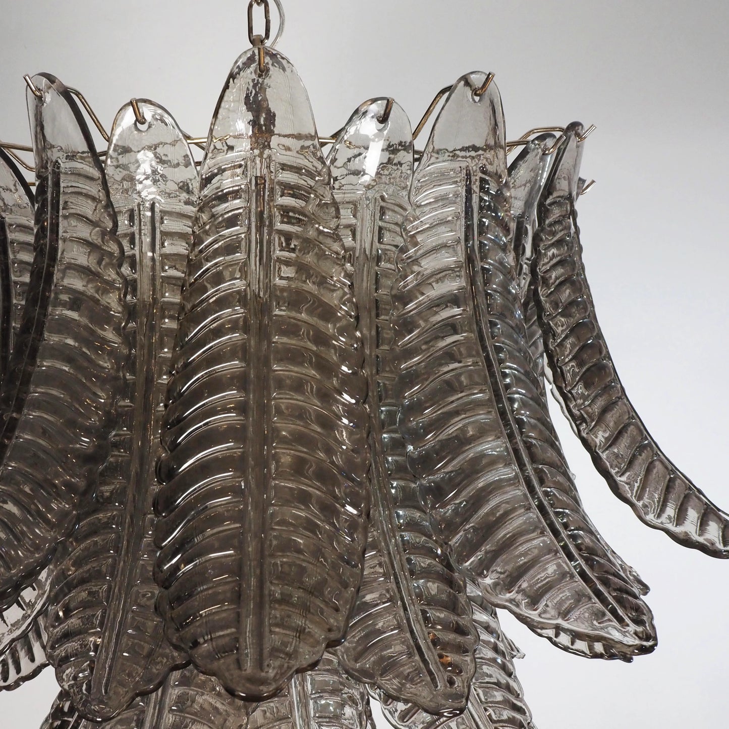 Murano Smoked Ferns Glass Chandelier - Nuvé