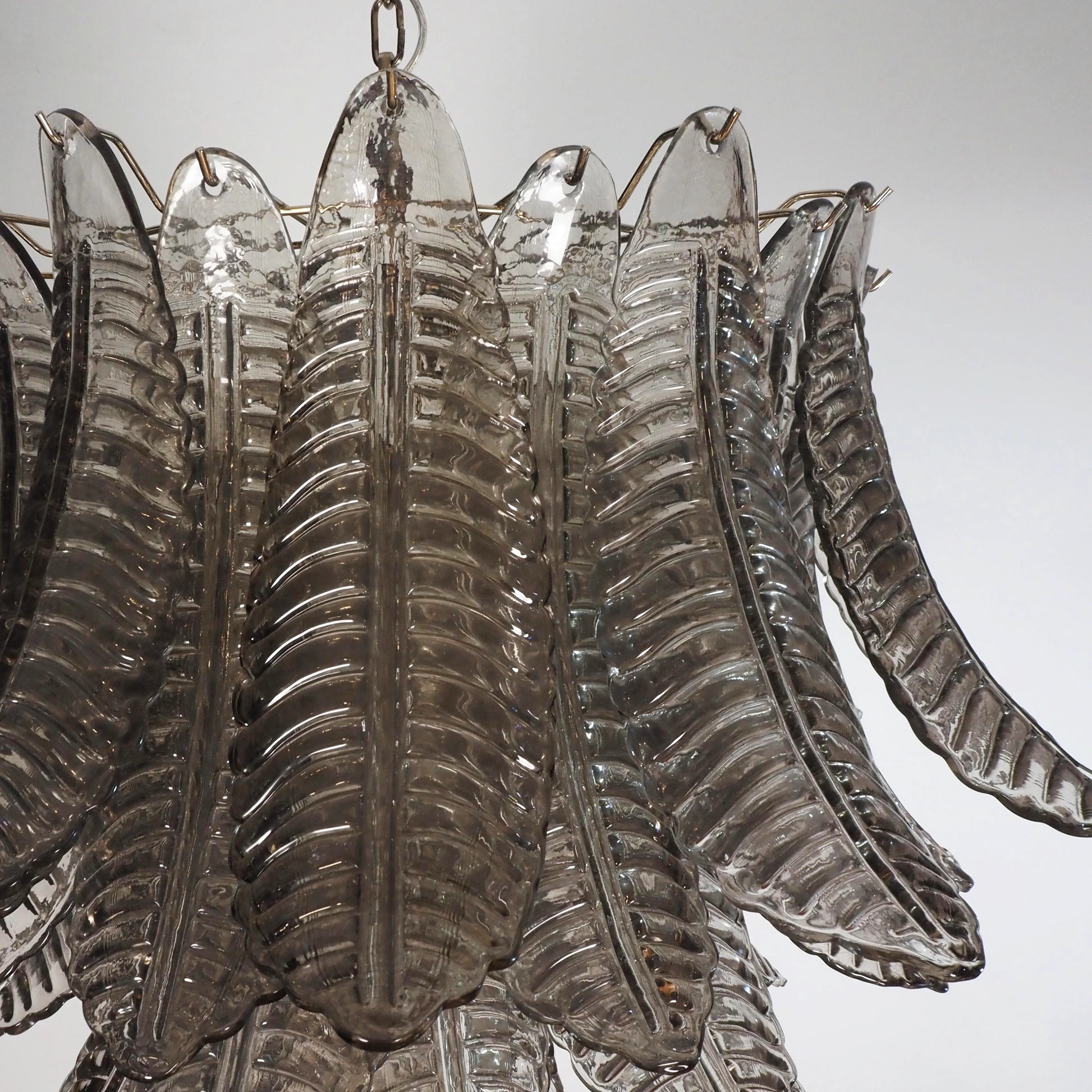 Murano Smoked Ferns Glass Chandelier - Nuvé