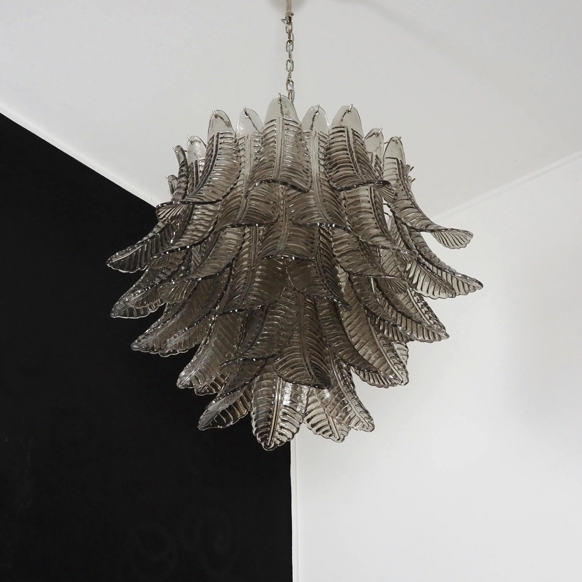 Murano Smoked Ferns Glass Chandelier - Nuvé