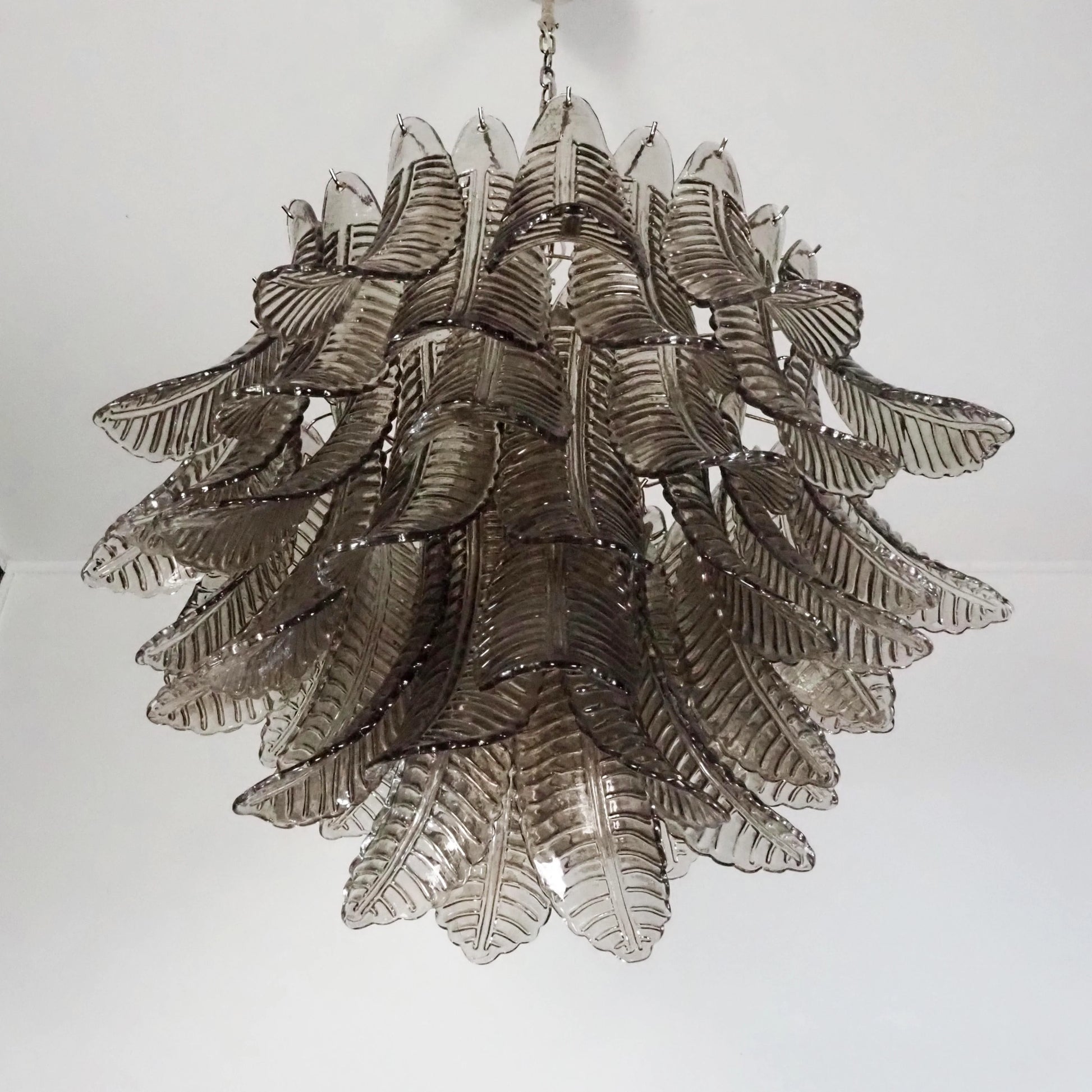 Murano Smoked Ferns Glass Chandelier - Nuvé
