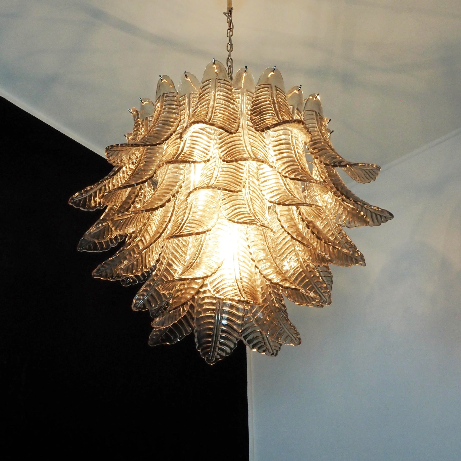 Murano Smoked Ferns Glass Chandelier - Nuvé