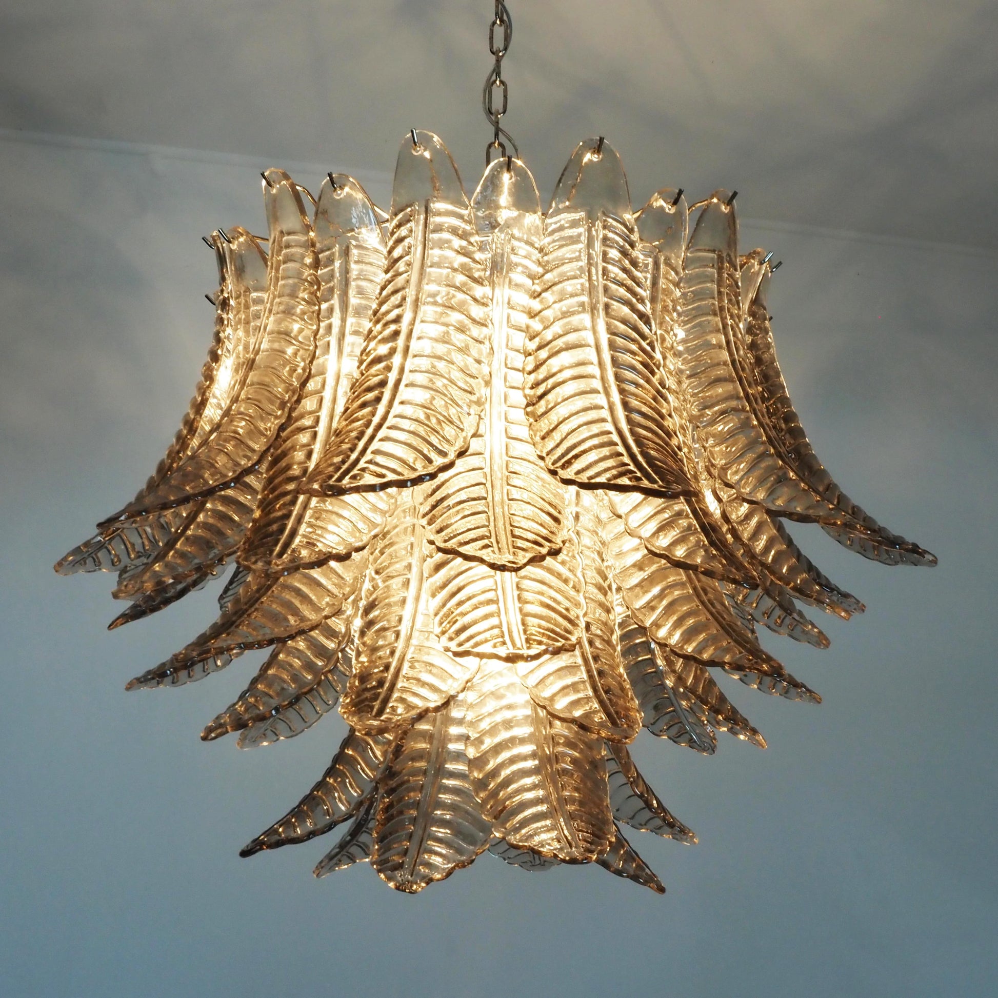 Murano Smoked Ferns Glass Chandelier - Nuvé