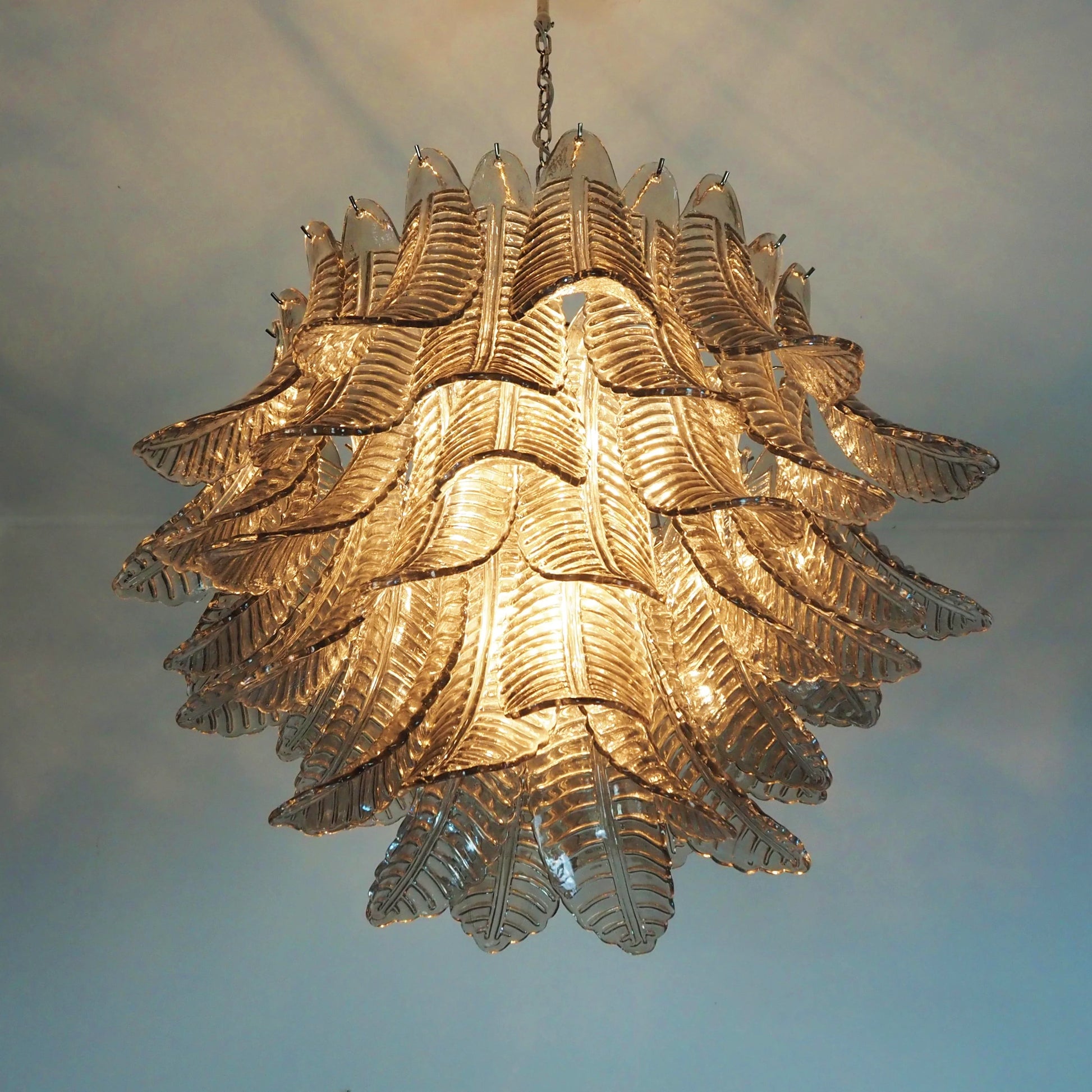 Murano Smoked Ferns Glass Chandelier - Nuvé