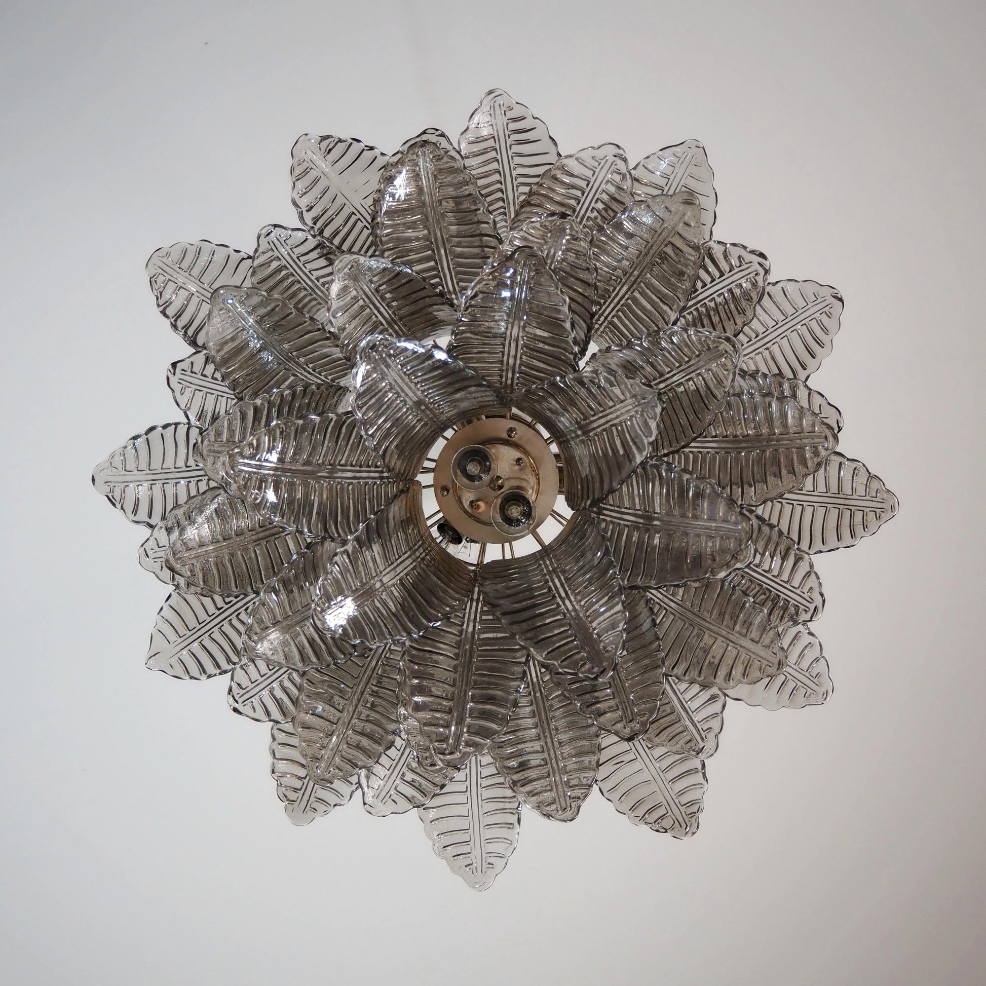Murano Smoked Ferns Glass Chandelier - Nuvé