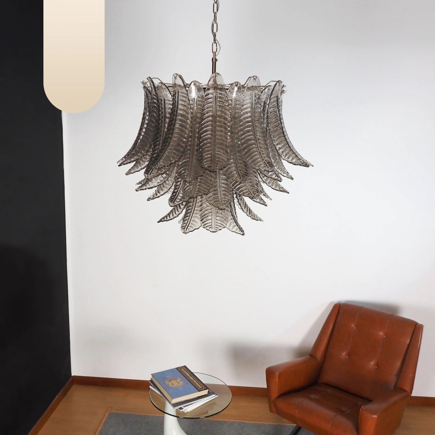 Murano Smoked Ferns Glass Chandelier - Nuvé