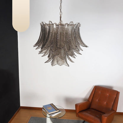 Murano Smoked Ferns Glass Chandelier - Nuvé