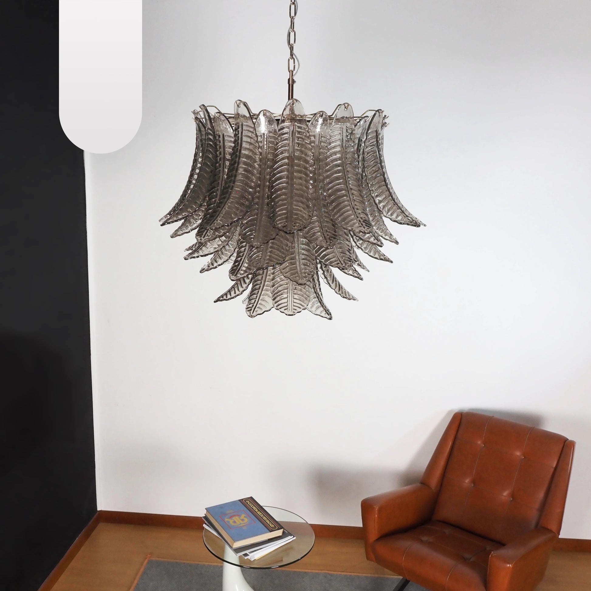 Murano Smoked Ferns Glass Chandelier - Nuvé