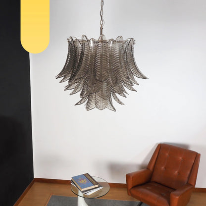 Murano Smoked Ferns Glass Chandelier - Nuvé