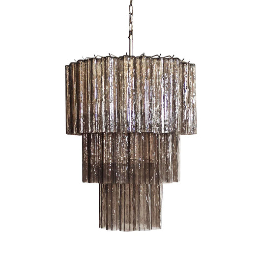 Murano Smoked Glass Tube Chandelier - Nuvé