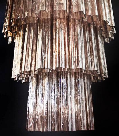 Murano Smoked Glass Tube Chandelier - Nuvé
