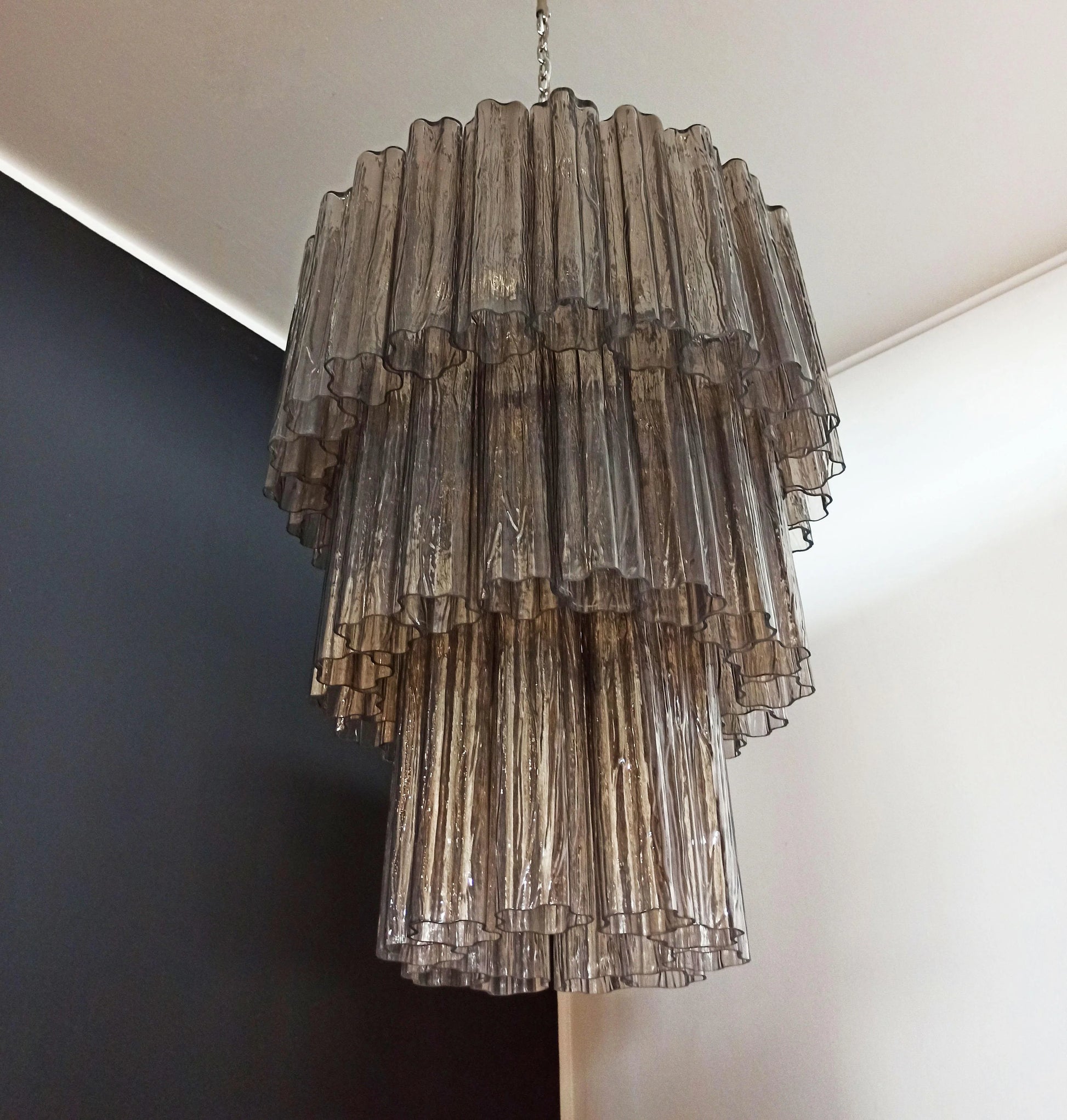 Murano Smoked Glass Tube Chandelier - Nuvé