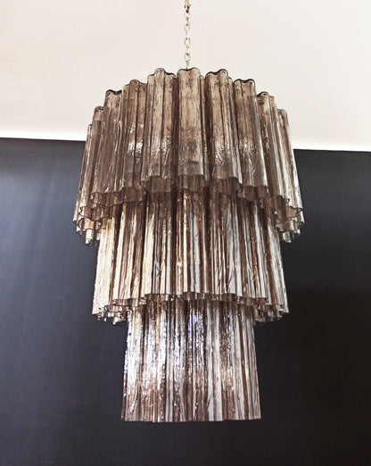 Murano Smoked Glass Tube Chandelier - Nuvé