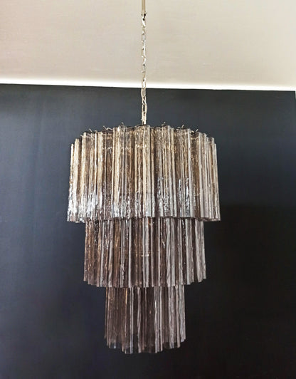 Murano Smoked Glass Tube Chandelier - Nuvé