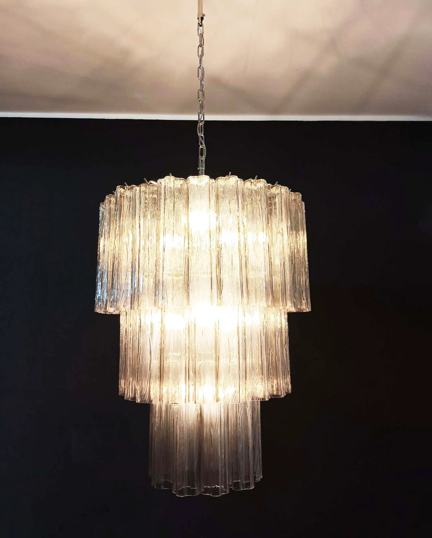 Murano Smoked Glass Tube Chandelier - Nuvé