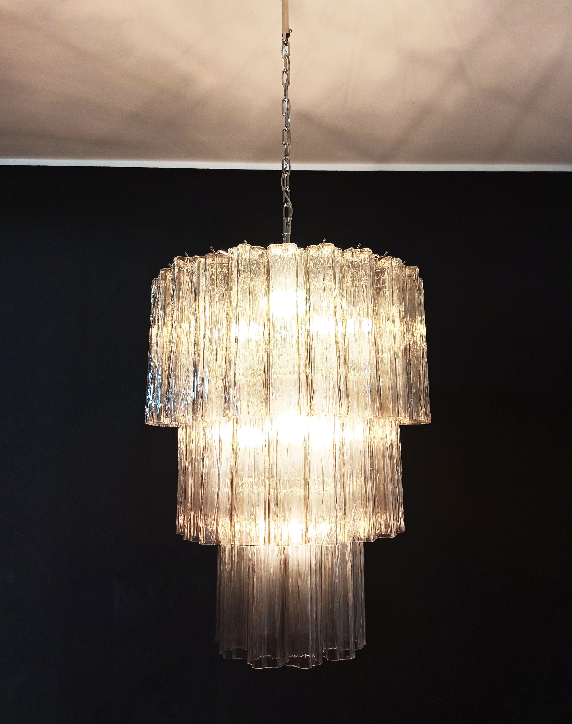 Murano Smoked Glass Tube Chandelier - Nuvé
