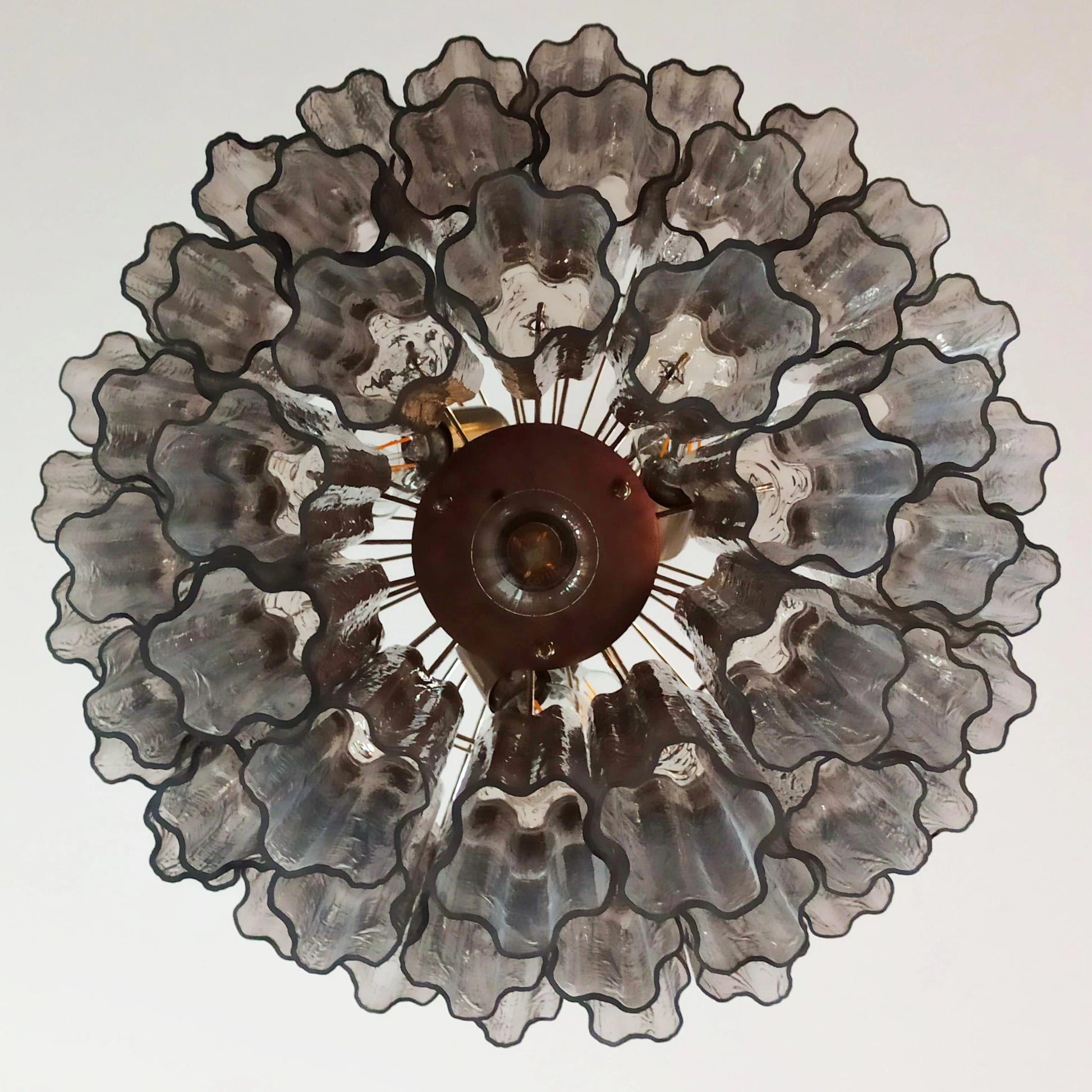 Murano Smoked Glass Tube Chandelier - Nuvé
