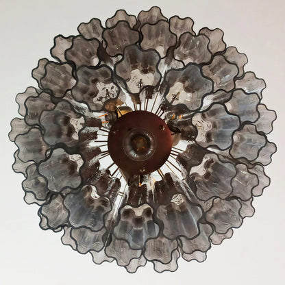Murano Smoked Glass Tube Chandelier - Nuvé