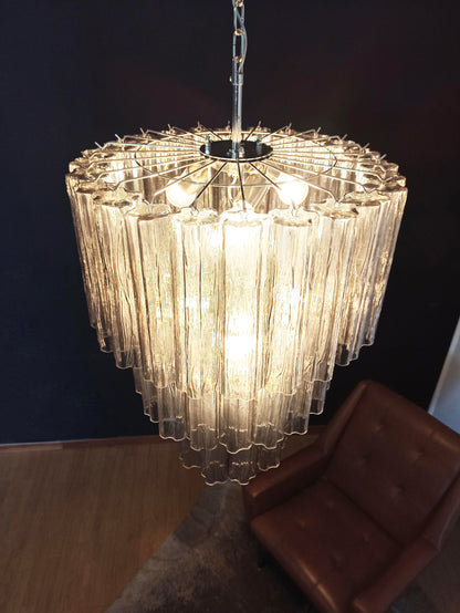 Murano Smoked Glass Tube Chandelier - Nuvé