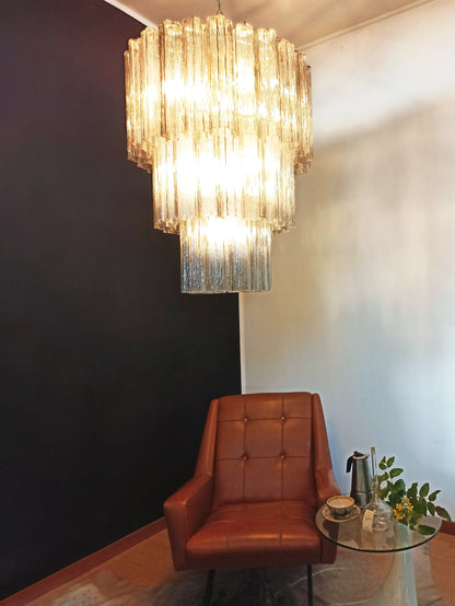 Murano Smoked Glass Tube Chandelier - Nuvé