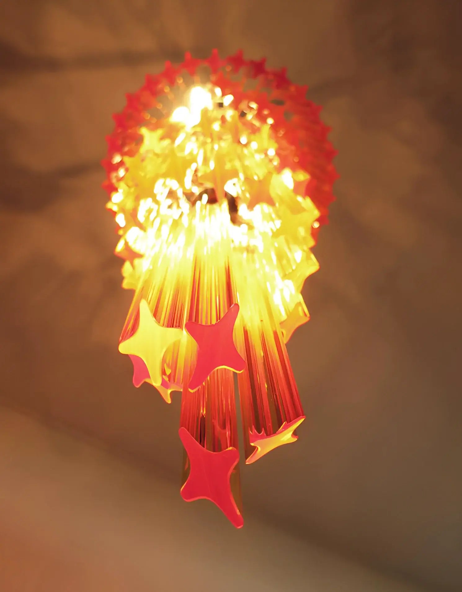 Murano Spiral Amber Prism Glass Chandelier - Nuvé