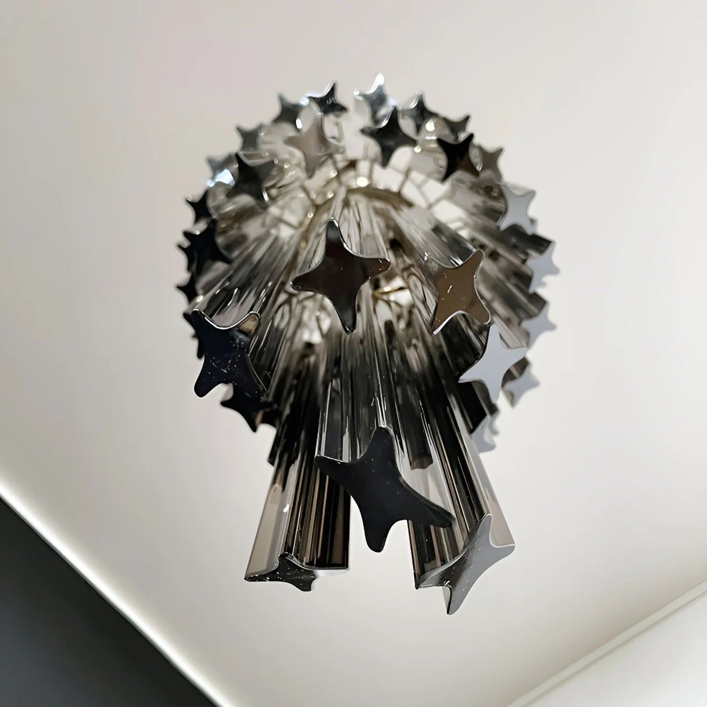 Murano Spiral Prisms Smoked Chandelier - Nuvé