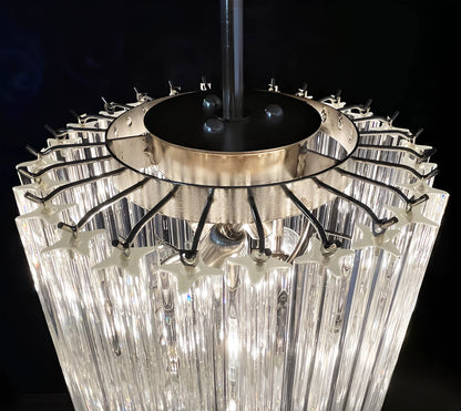 Murano Spiral Prisms Transparent Chandelier - Nuvé