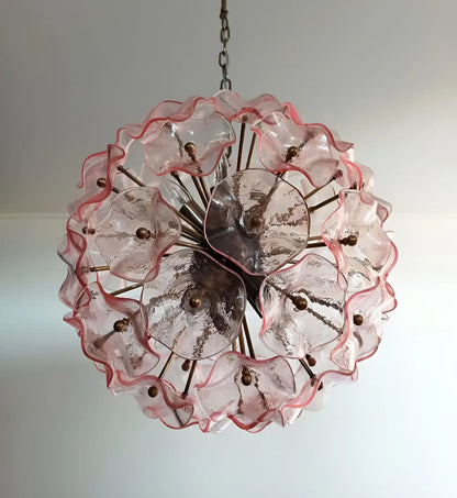 Murano Sputnik Poppy Pink Chandelier - Nuvé