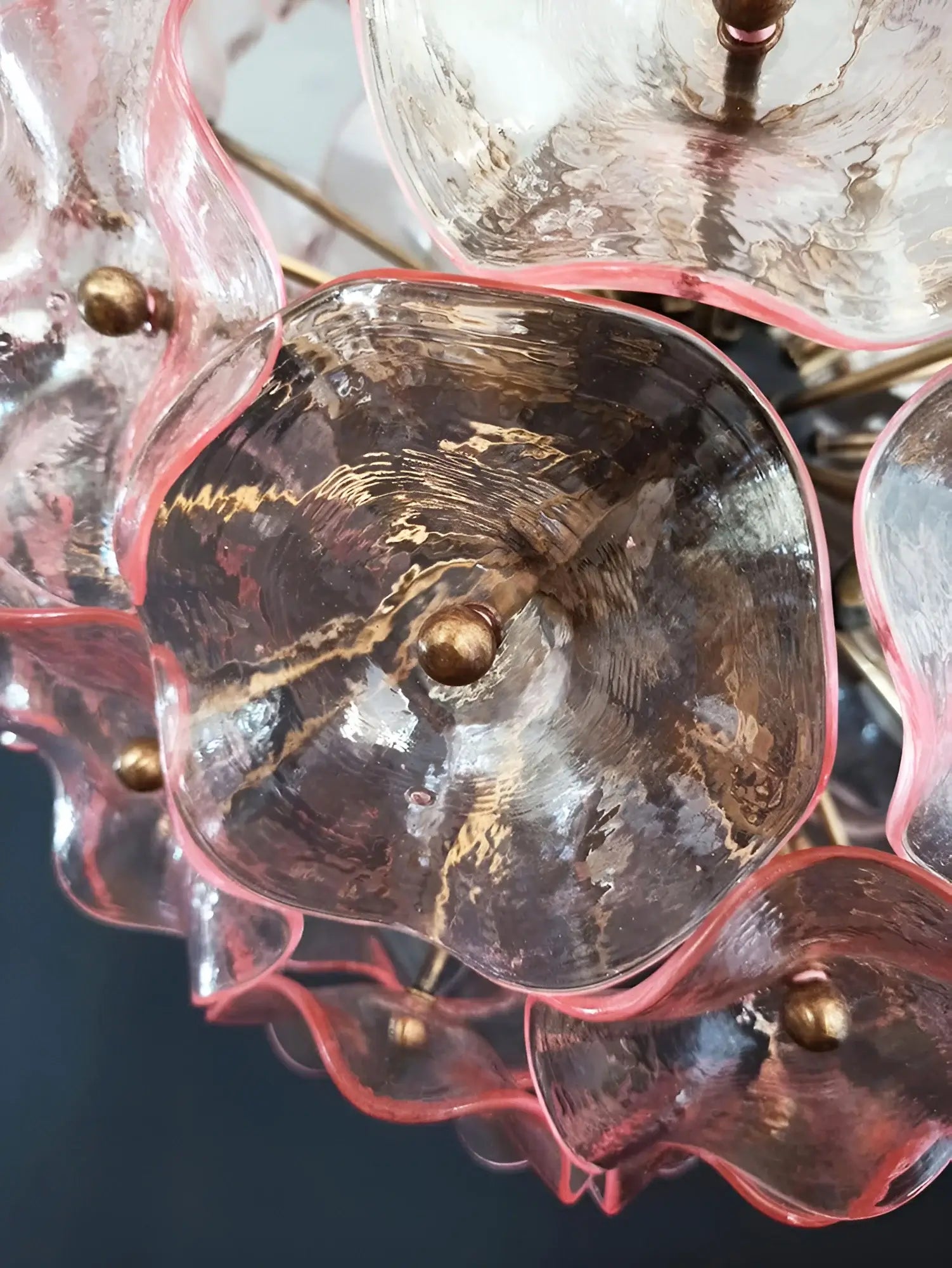 Murano Sputnik Poppy Pink Chandelier - Nuvé