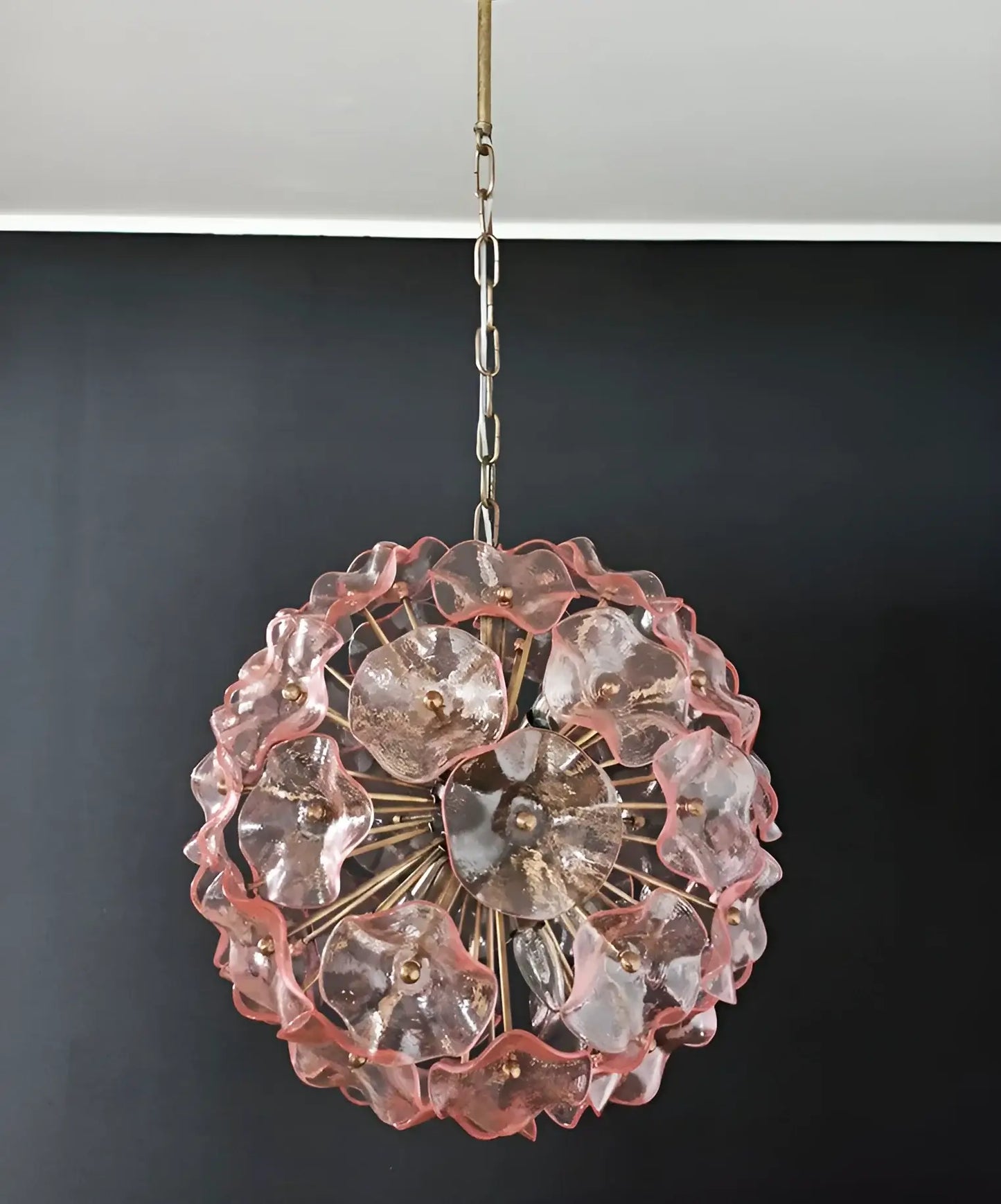Murano Sputnik Poppy Pink Chandelier - Nuvé