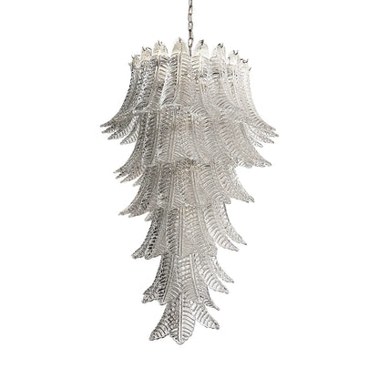 Murano Transparent Felch Spiral Chandelier - Nuvé