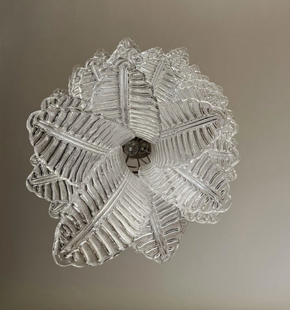 Murano Transparent Felch Spiral Chandelier - Nuvé