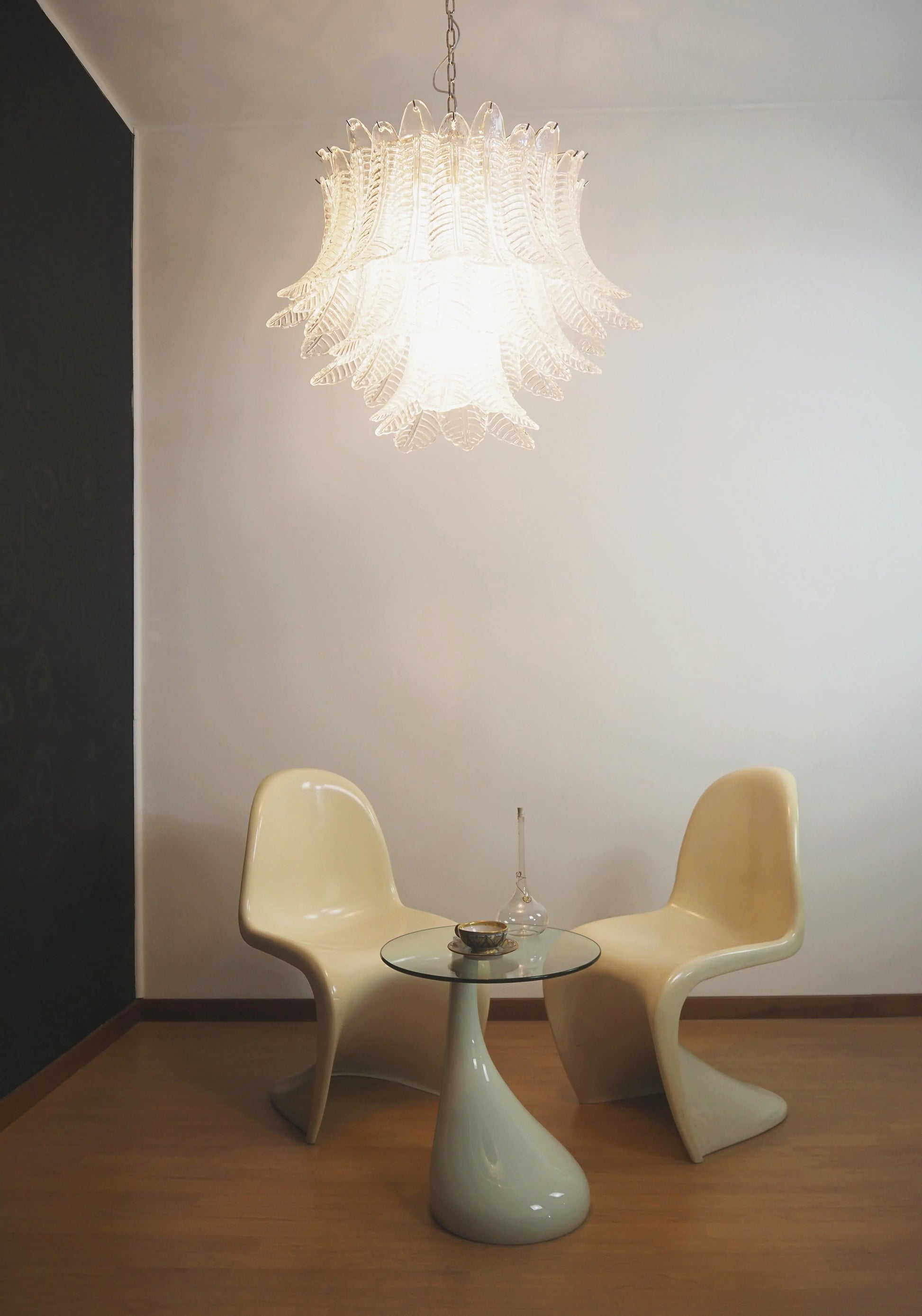 Murano Transparent Ferns Glass Chandelier - Nuvé