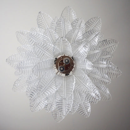 Murano Transparent Ferns Glass Chandelier - Nuvé