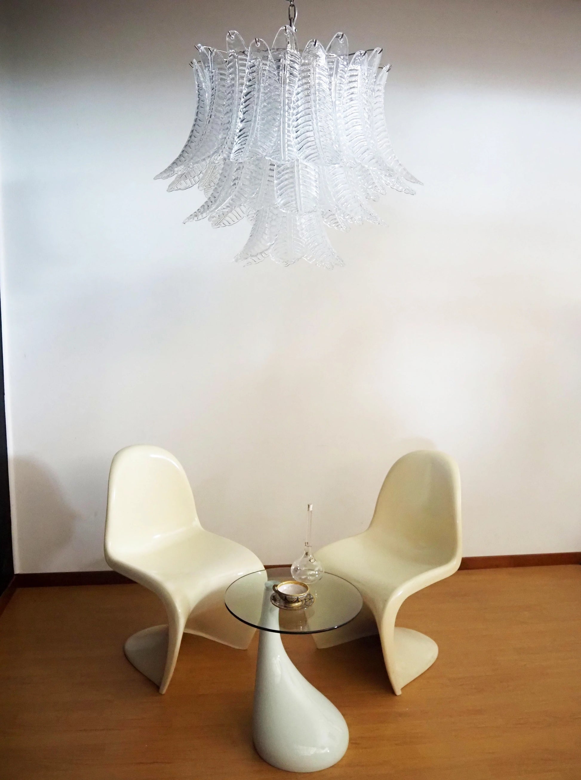 Murano Transparent Ferns Glass Chandelier - Nuvé
