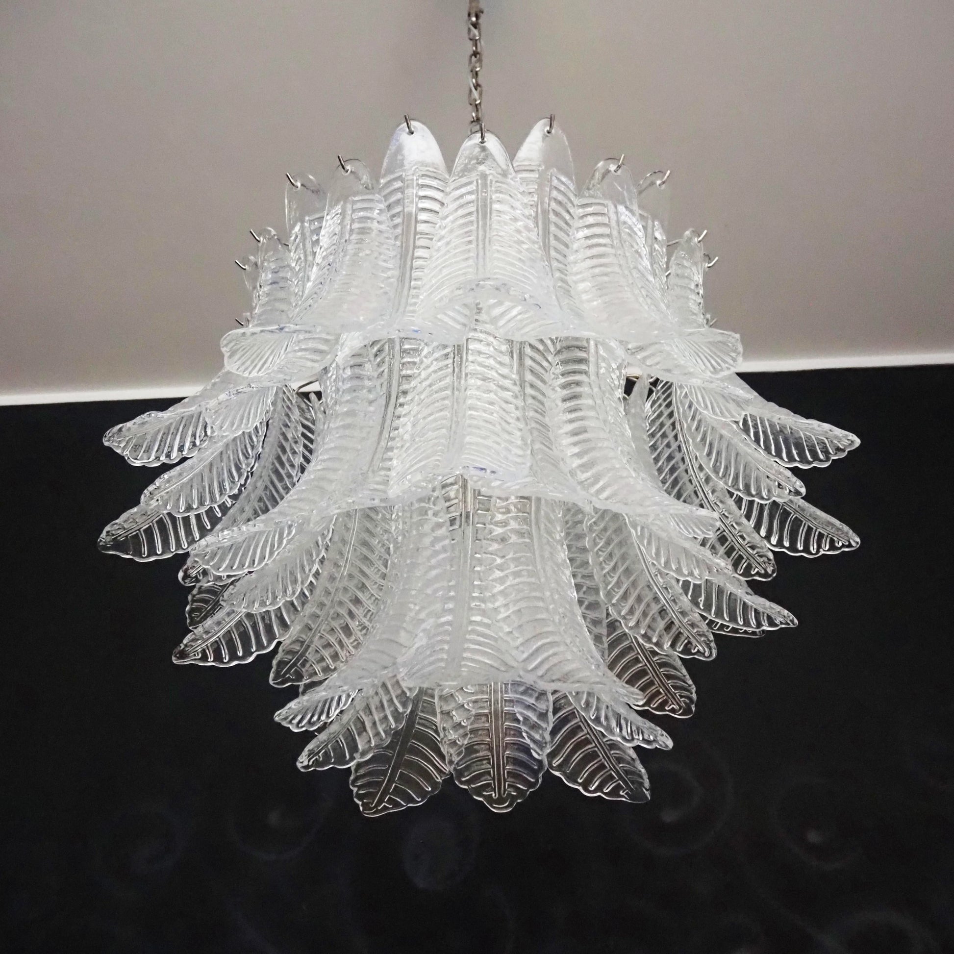 Murano Transparent Ferns Glass Chandelier - Nuvé