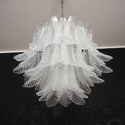 Murano Transparent Ferns Glass Chandelier - Nuvé
