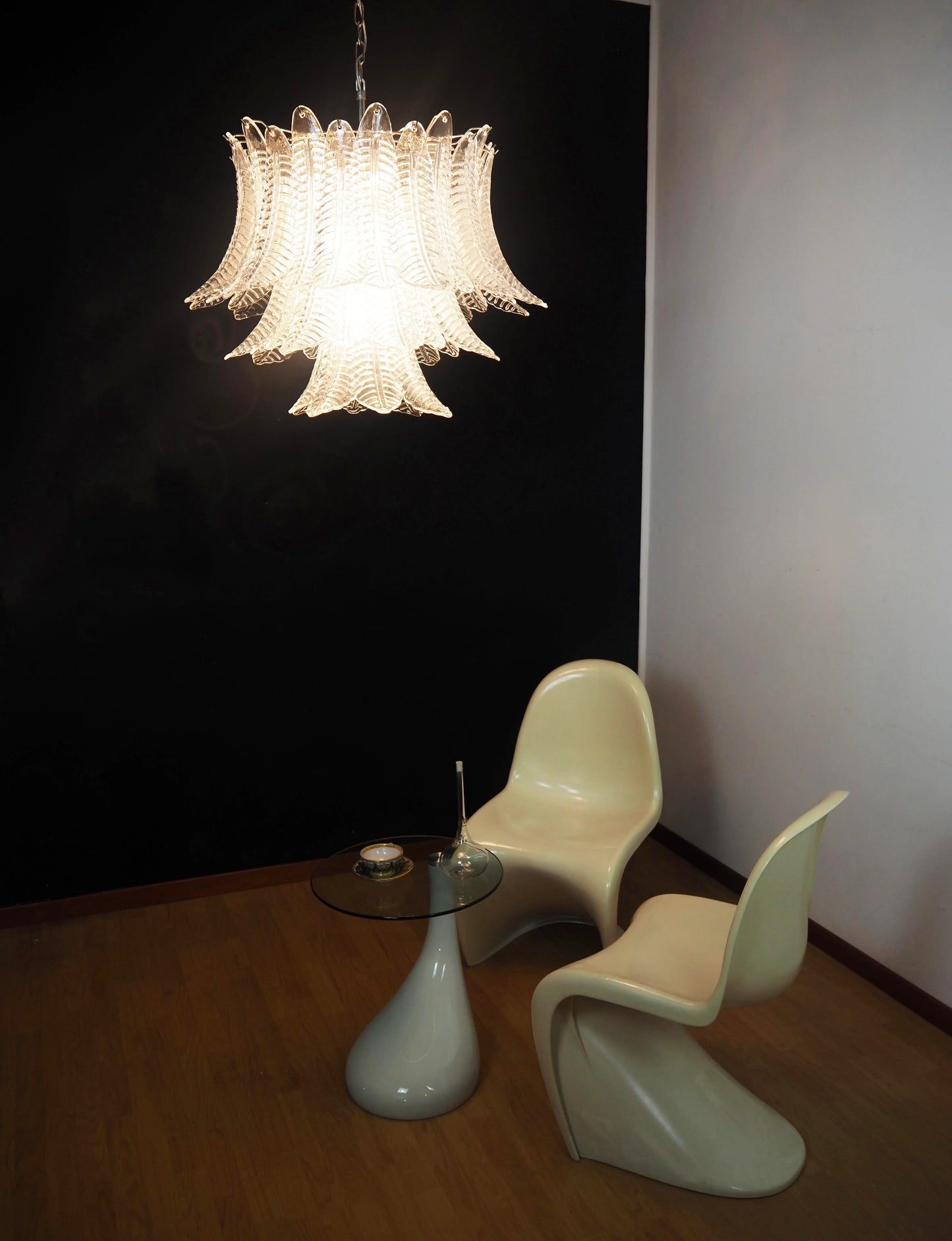 Murano Transparent Ferns Glass Chandelier - Nuvé