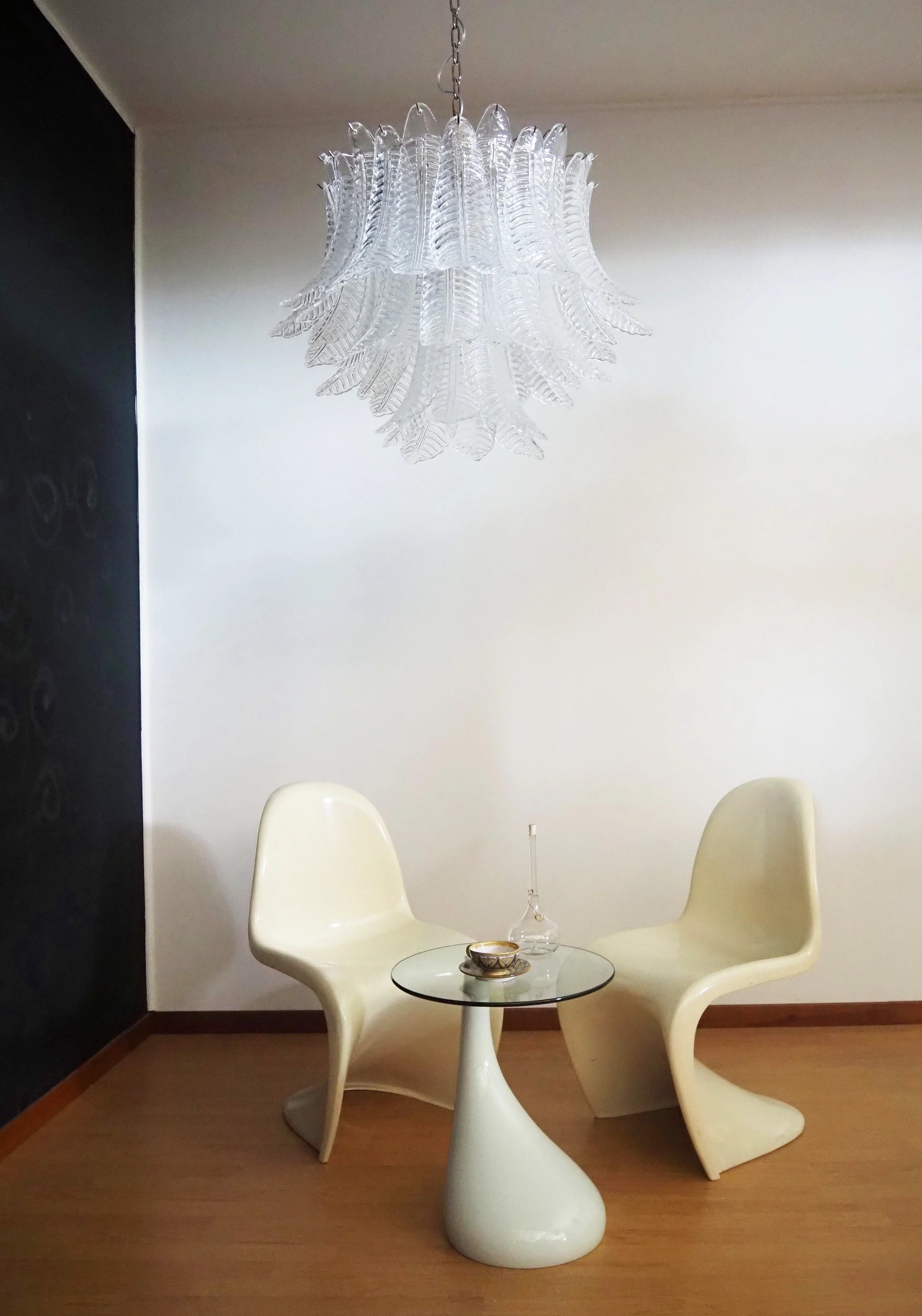 Murano Transparent Ferns Glass Chandelier - Nuvé