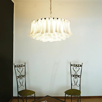 Murano Transparent Glass Petal Chandelier - Nuvé