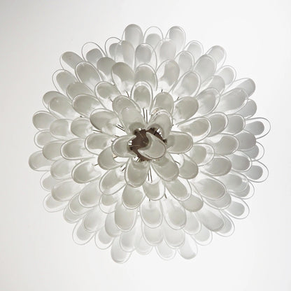 Murano Transparent Glass Petal Chandelier - Nuvé