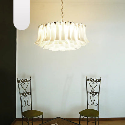Murano Transparent Glass Petal Chandelier - Nuvé