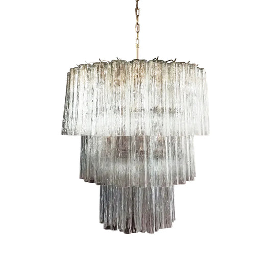 Murano Transparent Glass Tube Chandelier - Nuvé