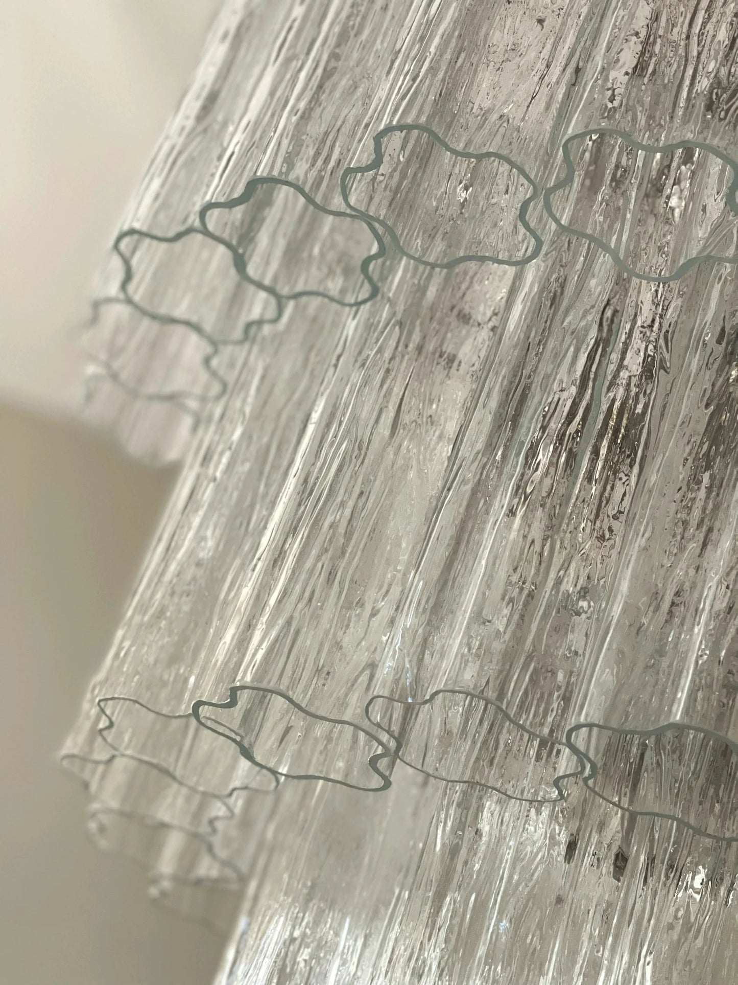 Murano Transparent Glass Tube Chandelier - Nuvé