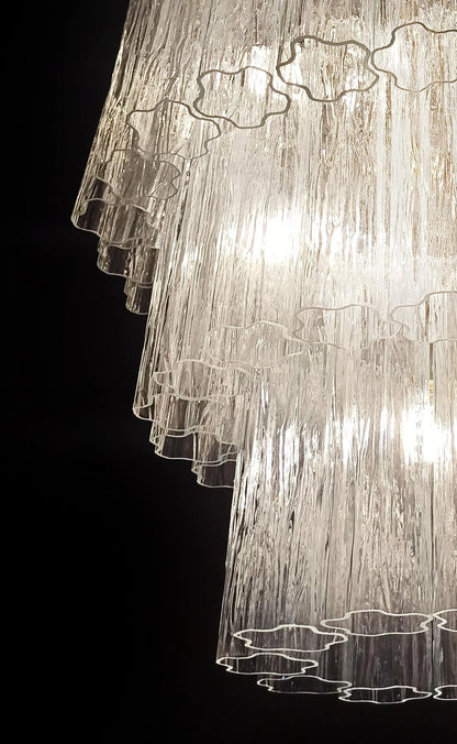 Murano Transparent Glass Tube Chandelier - Nuvé