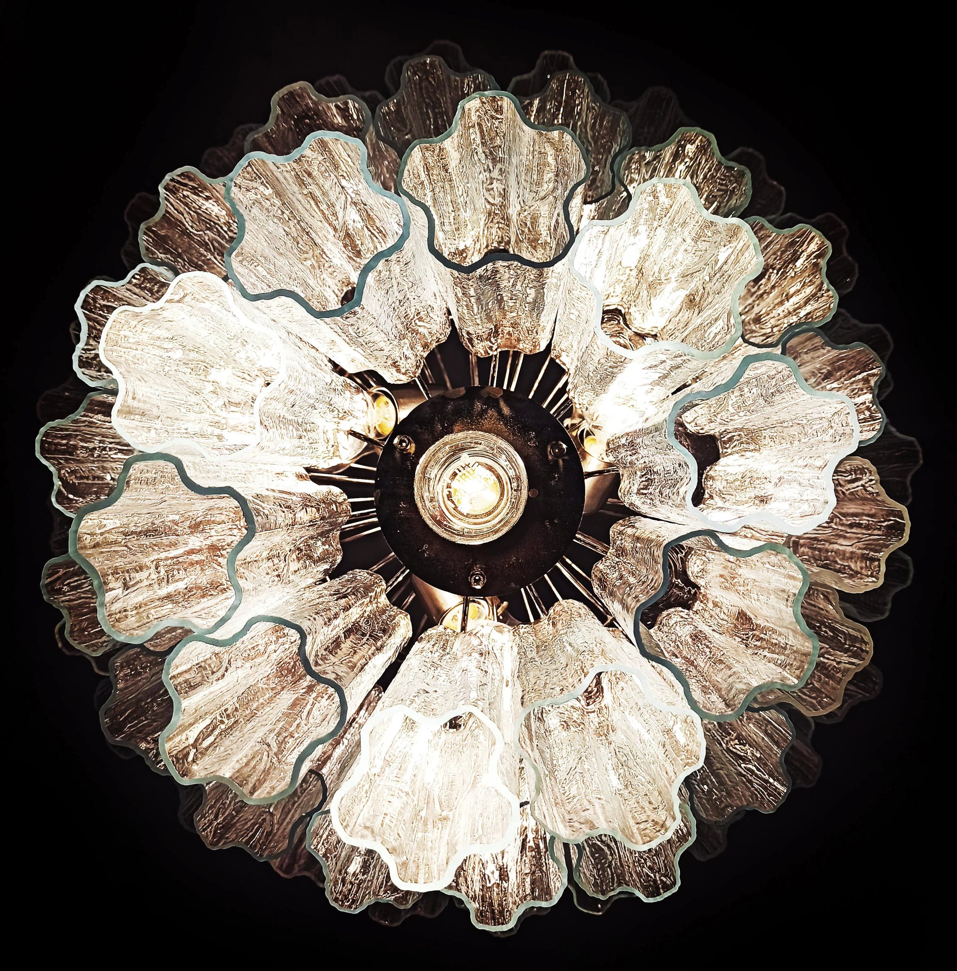 Murano Transparent Glass Tube Chandelier - Nuvé