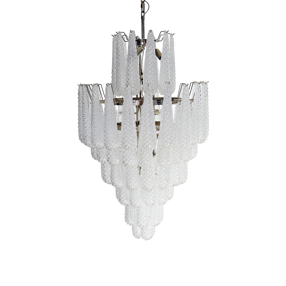 Murano Transparent Petals Glass Chandelier - Nuvé